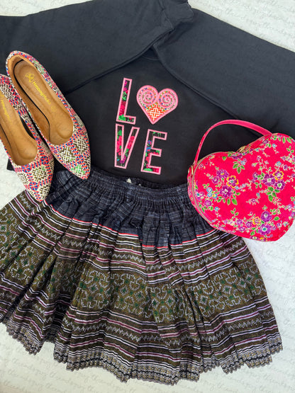 LOVE Paj Ntaub Mos Heart Limited CUSTOMIZATION Crewneck (PRE-ORDER)